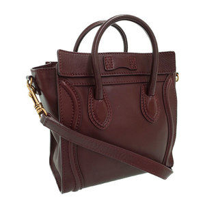 Celine Bag Nano Shopper Bordeaux 2way
